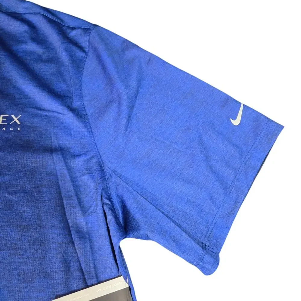 NWT Nike Golf Dri-FIT Heathered Royal Blue Polo Golf Shirt Men's Size XXL Aevex